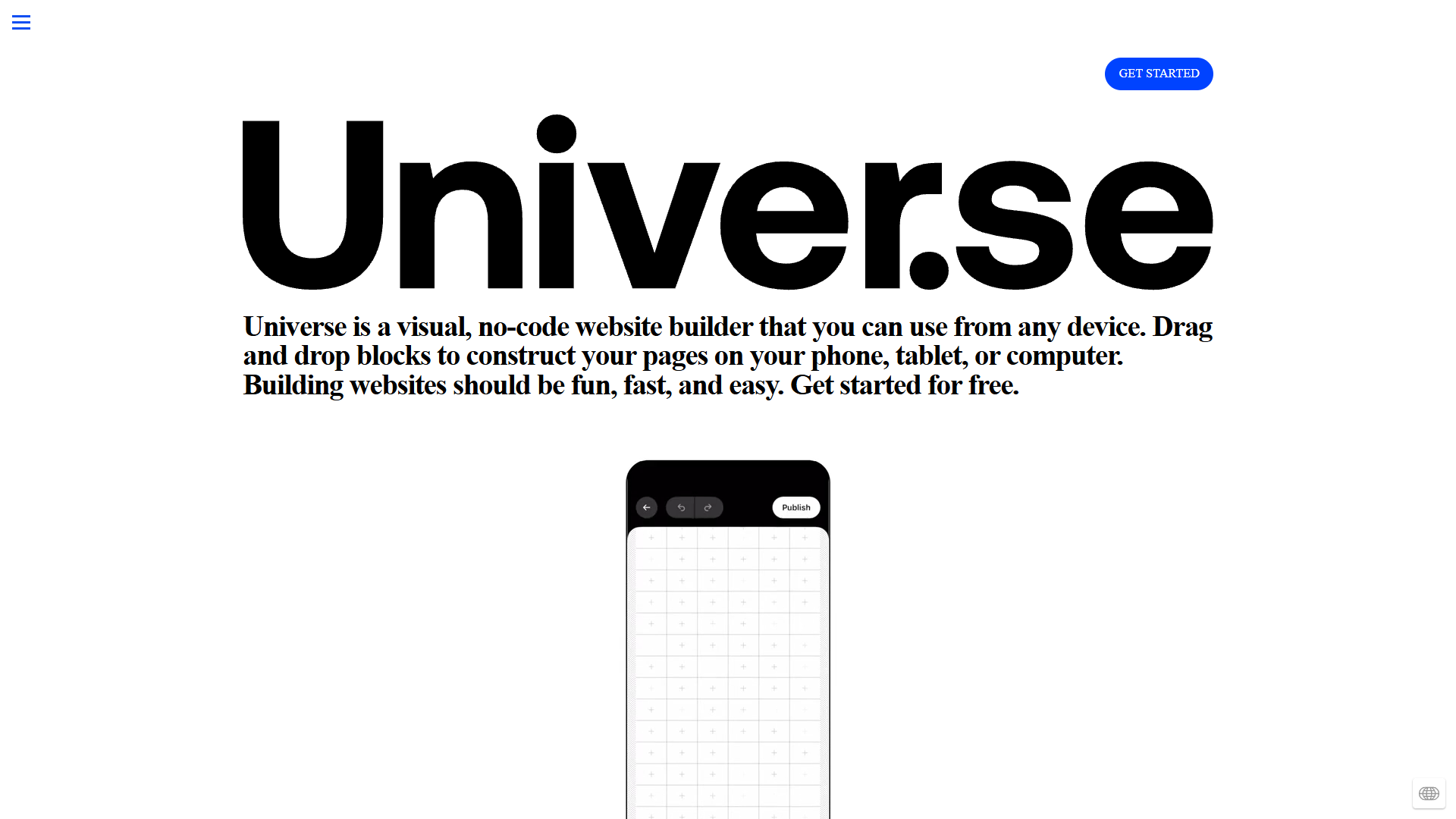Universe Website Builder Universe Website Builder