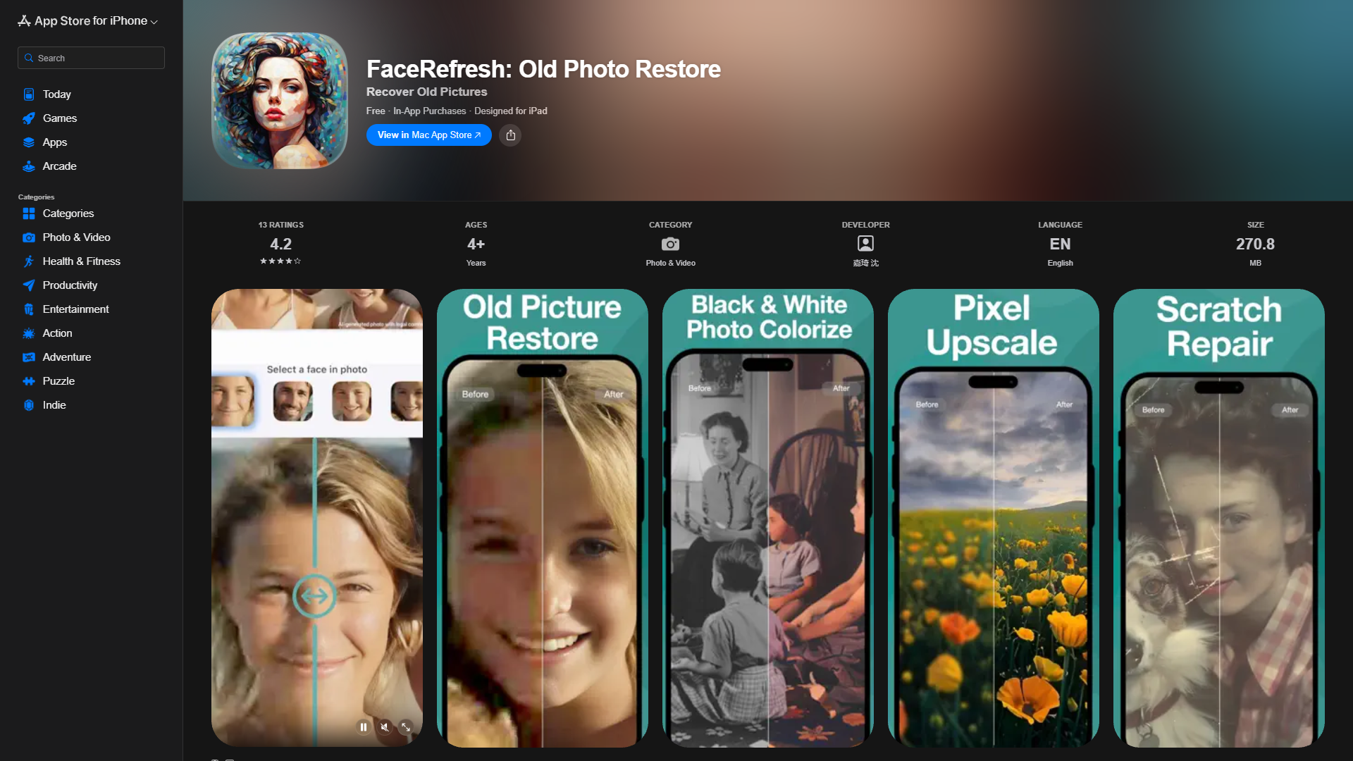 FaceRefresh: Old Photo Restore FaceRefresh: Old Photo Restore