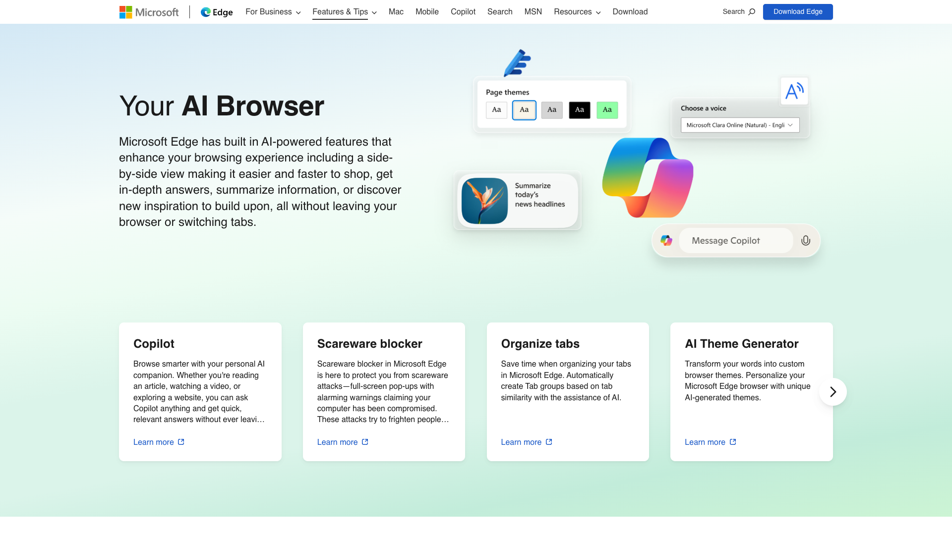 Microsoft Edge AI Browser Microsoft Edge AI Browser