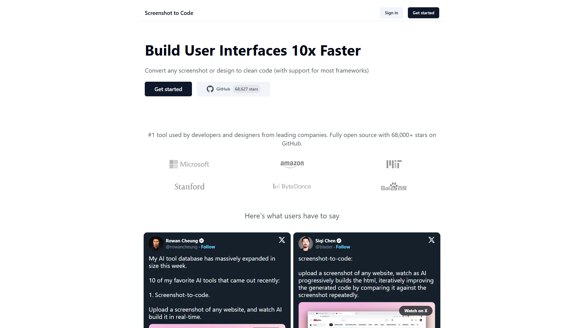 Screenshot to Code Screenshot to Code