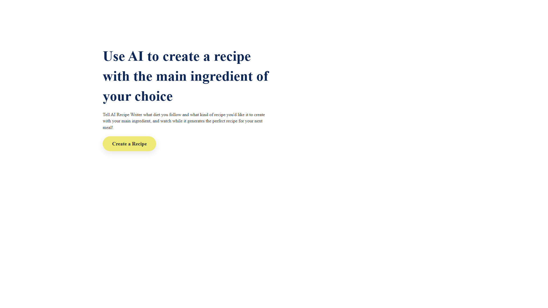 AI Recipe Writer AI Recipe Writer