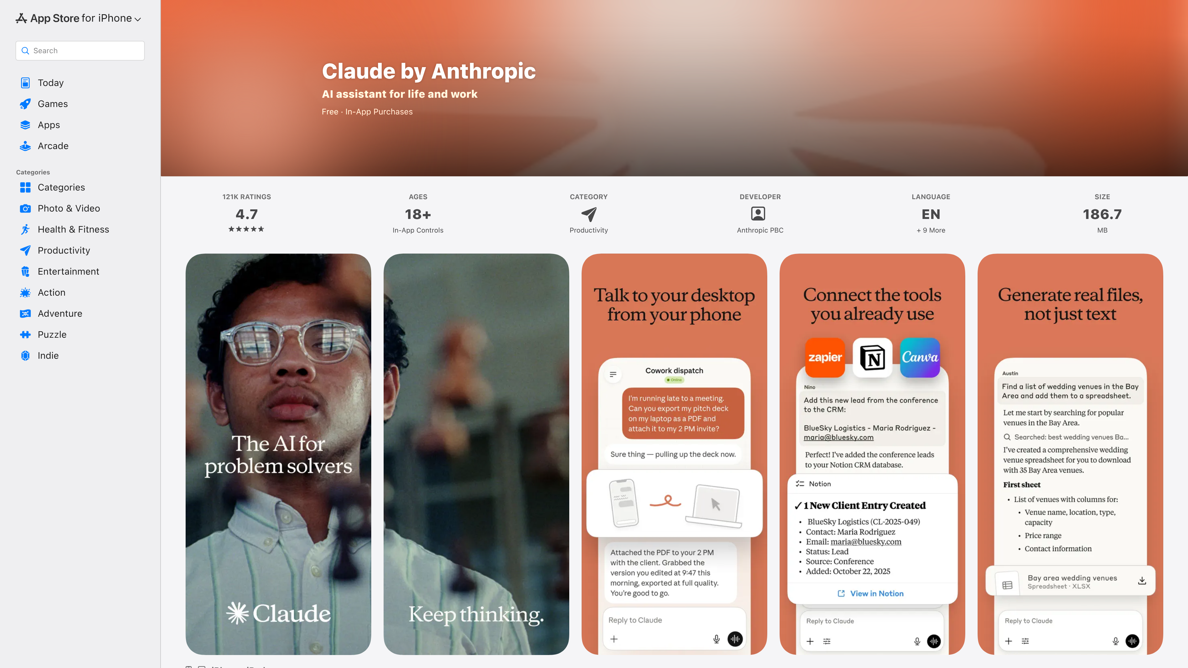Claude by Anthropic для iPhone Claude by Anthropic для iPhone