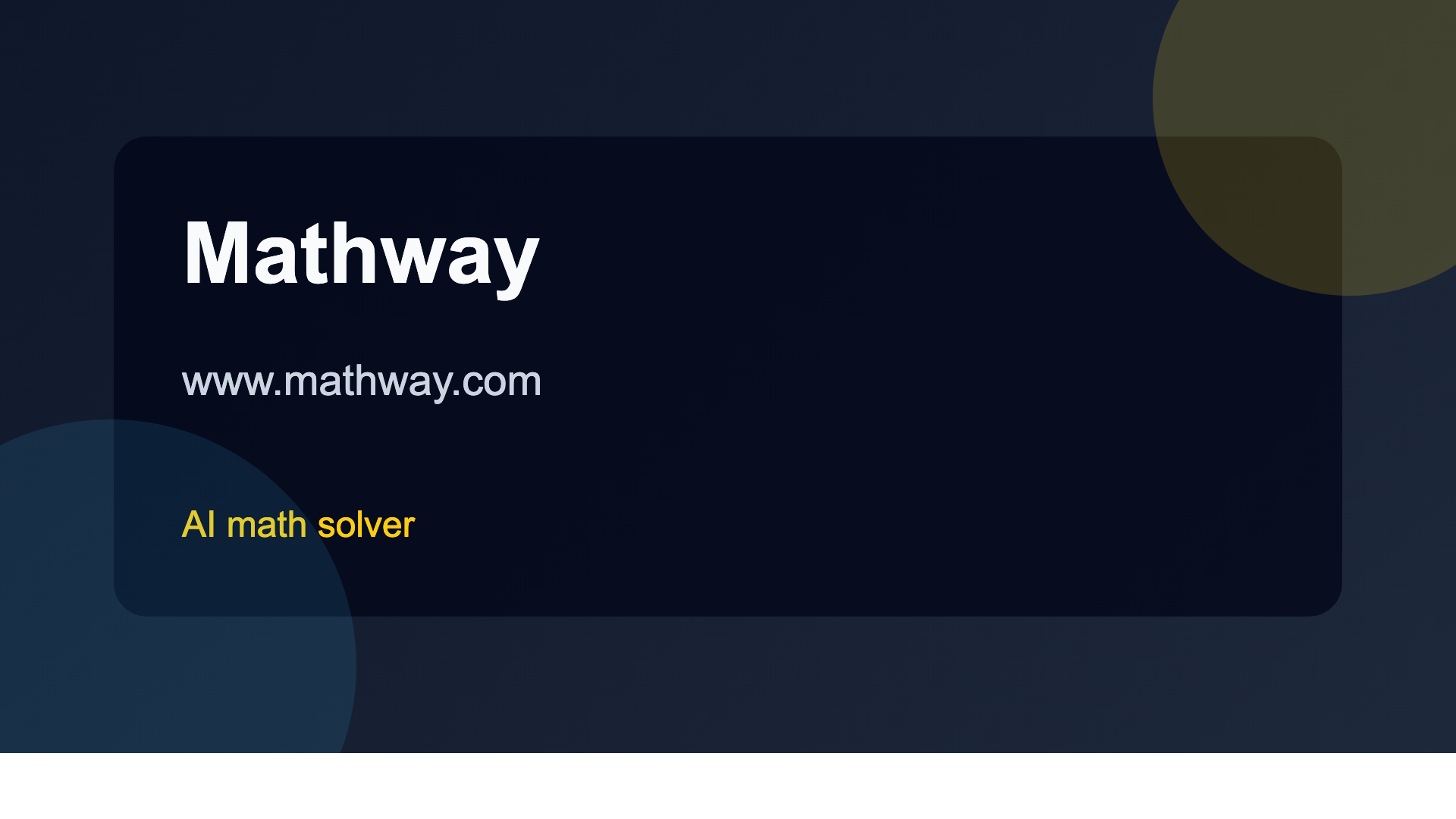 Mathway Mathway