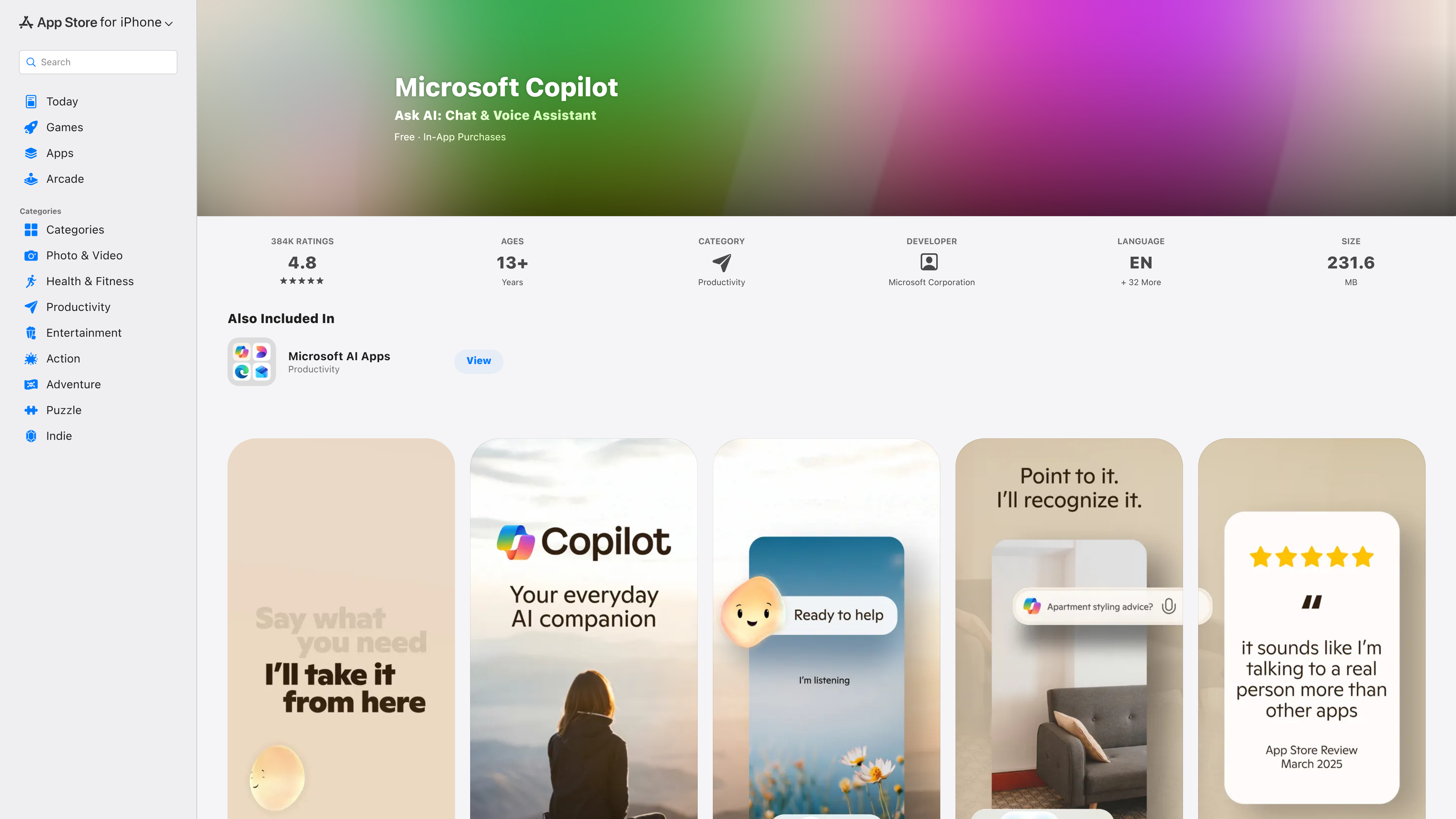 Microsoft Copilot для iPhone Microsoft Copilot для iPhone